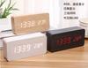 DurableNew Fashion Wood Clock Electronic Clock LED Date Temperature Display Electronic Alarm Clock