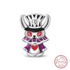 Purple Series Charms Beads 925 Silver Butterfly Firefly Spirit Snake Charm Fit Bracelet Woman DIY Jewelry
