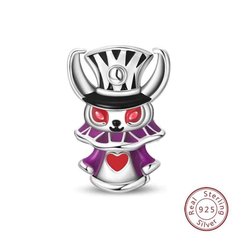 Purple Series Charms Beads 925 Silver Butterfly Firefly Spirit Snake Charm Fit Bracelet Woman DIY Jewelry