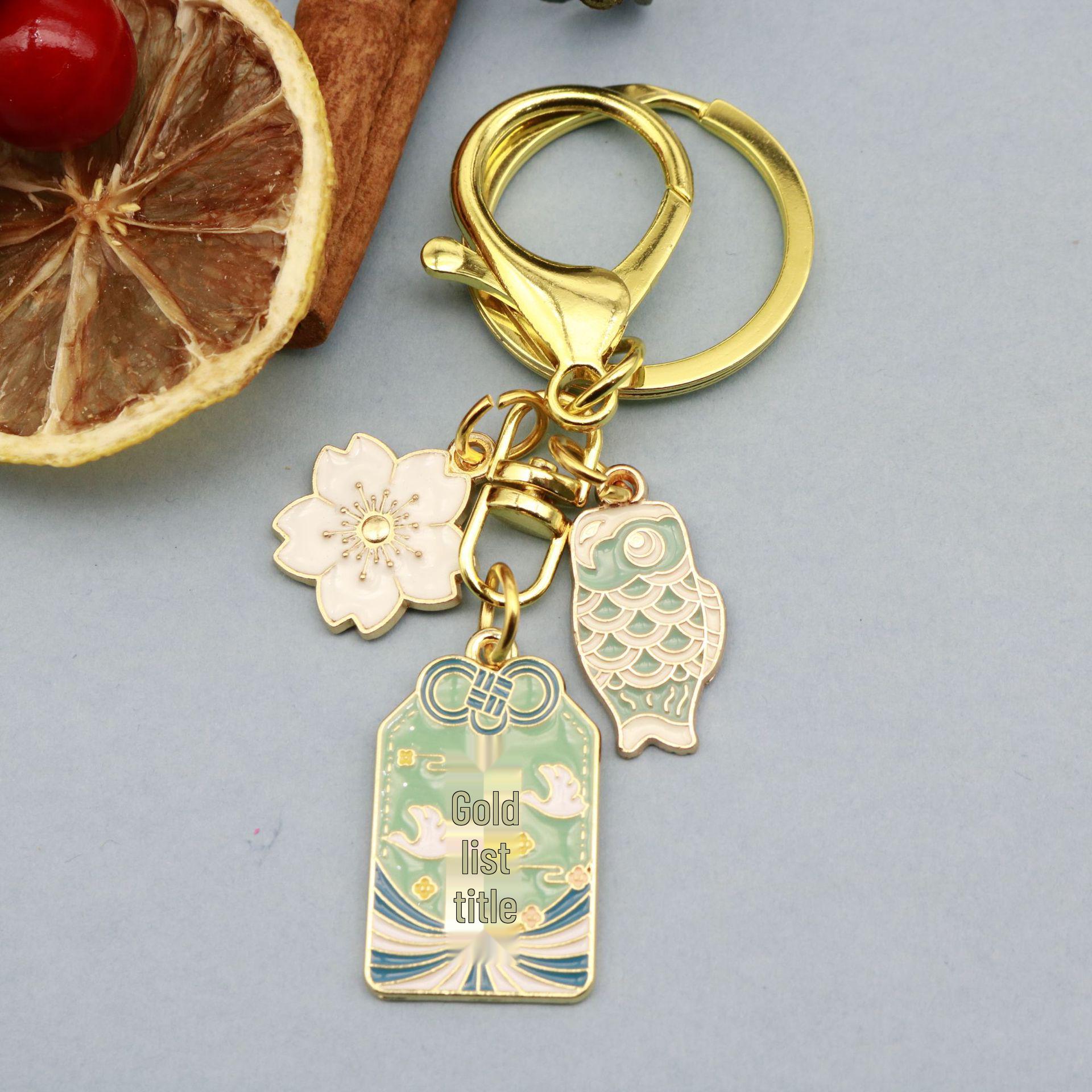 Peace and Joy Amulet Pendant: Creative Chinese-Style Keychain for Students
