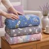 Manta para Siesta, Manta de Franela Gruesa de Doble Cara, Ligera con Tejido Antiestático, Manta Decorativa No Propensa a Encogerse para Todas las Estaciones