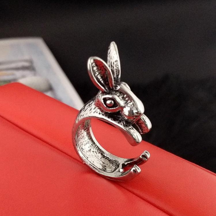Creative Couple Jewelry Animal and Rabbit Female Ring