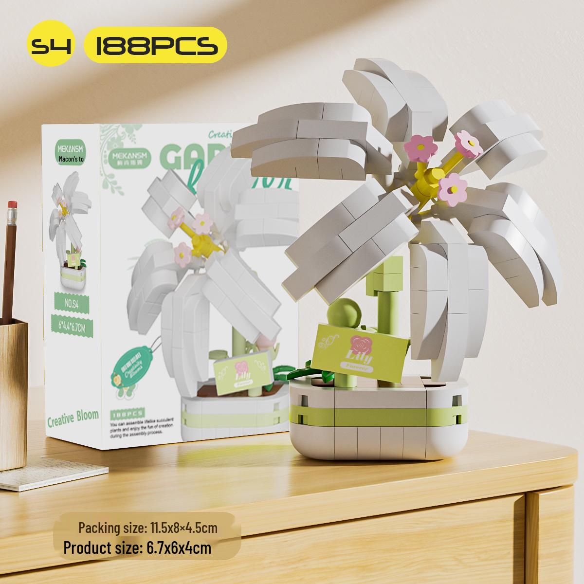 

Сохраненные цветы подсолнуха из строительных блоков - Совместимые с Lego, Образовательные подарки-украшения