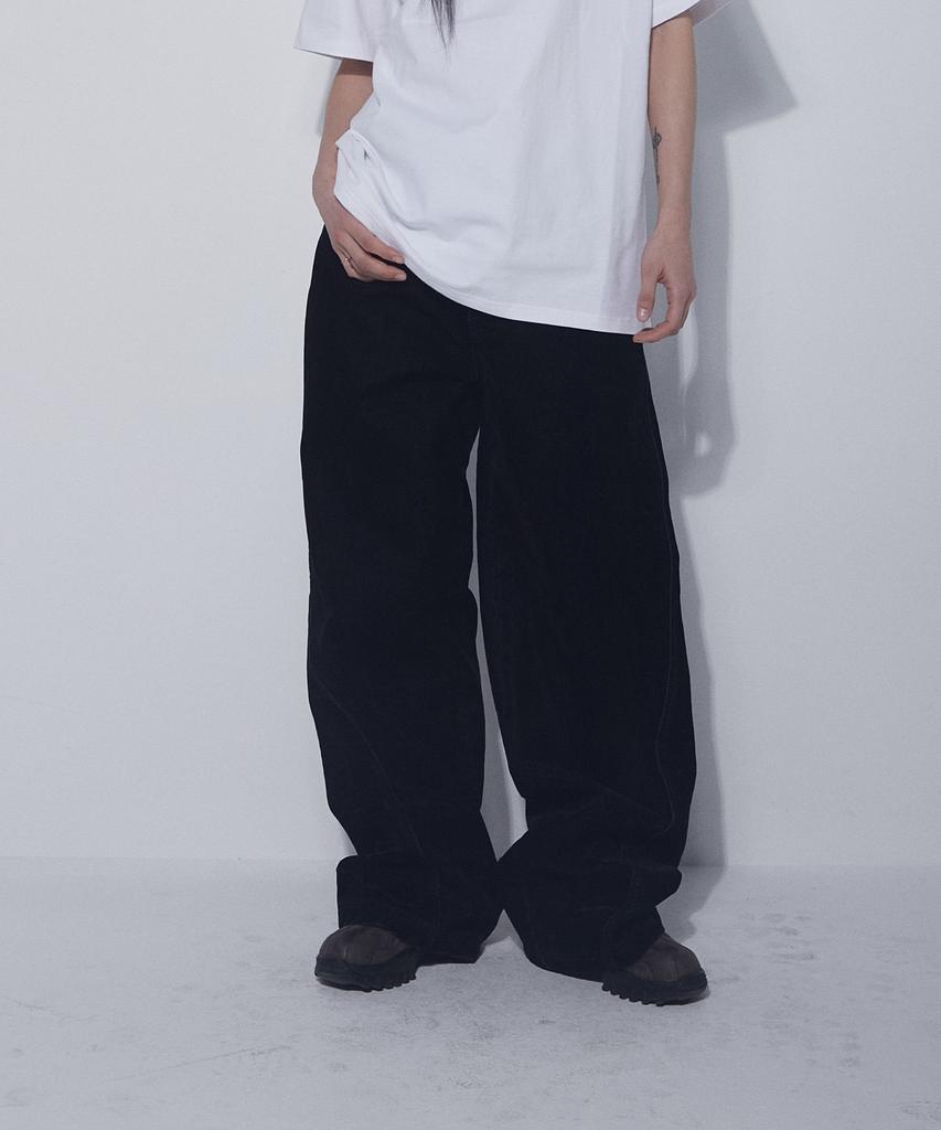 BLR Velvet Denim Side Line Pants