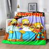 Manta de Dibujos Animados Los Simpsons, Manta Cálida Linda de Felpa Corta, Decoración del Hogar para Sala de Estar Sofá Cuatro Estaciones Viaje