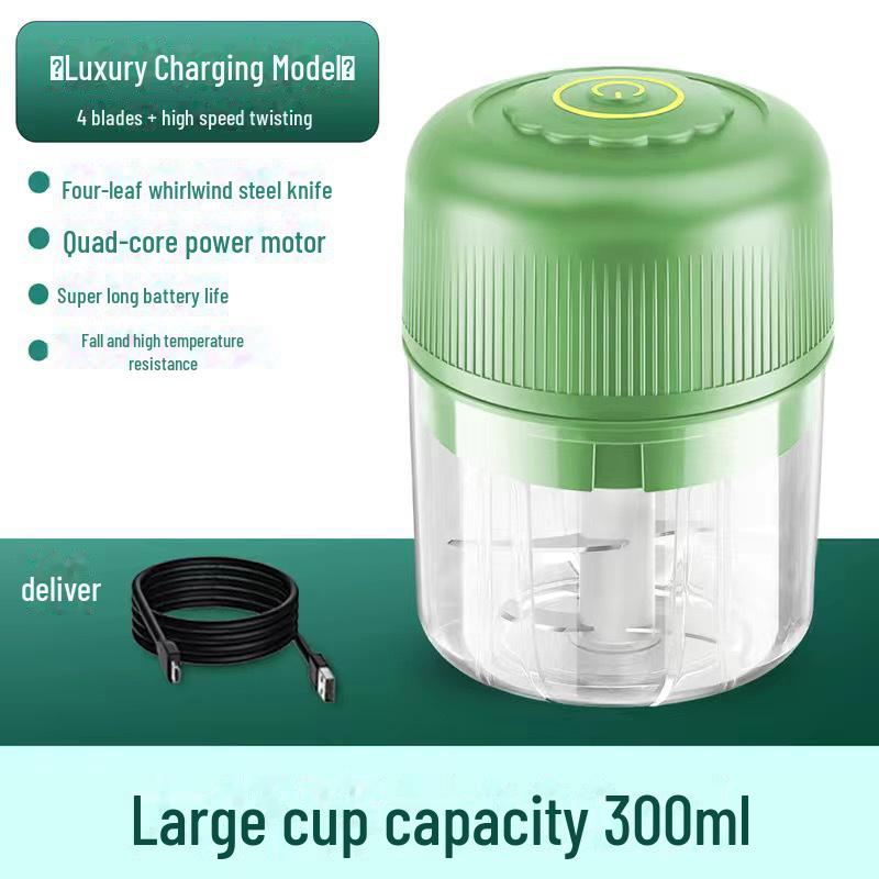 Compact Wireless Electric Garlic Masher – Multi-Function Mini Food Processor