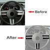 3PCS  Piano Black Steering Wheel Cover Trim For Ford Mustang  2005 2006 2007 2008 2009 Car Accessories Interior Mouldings