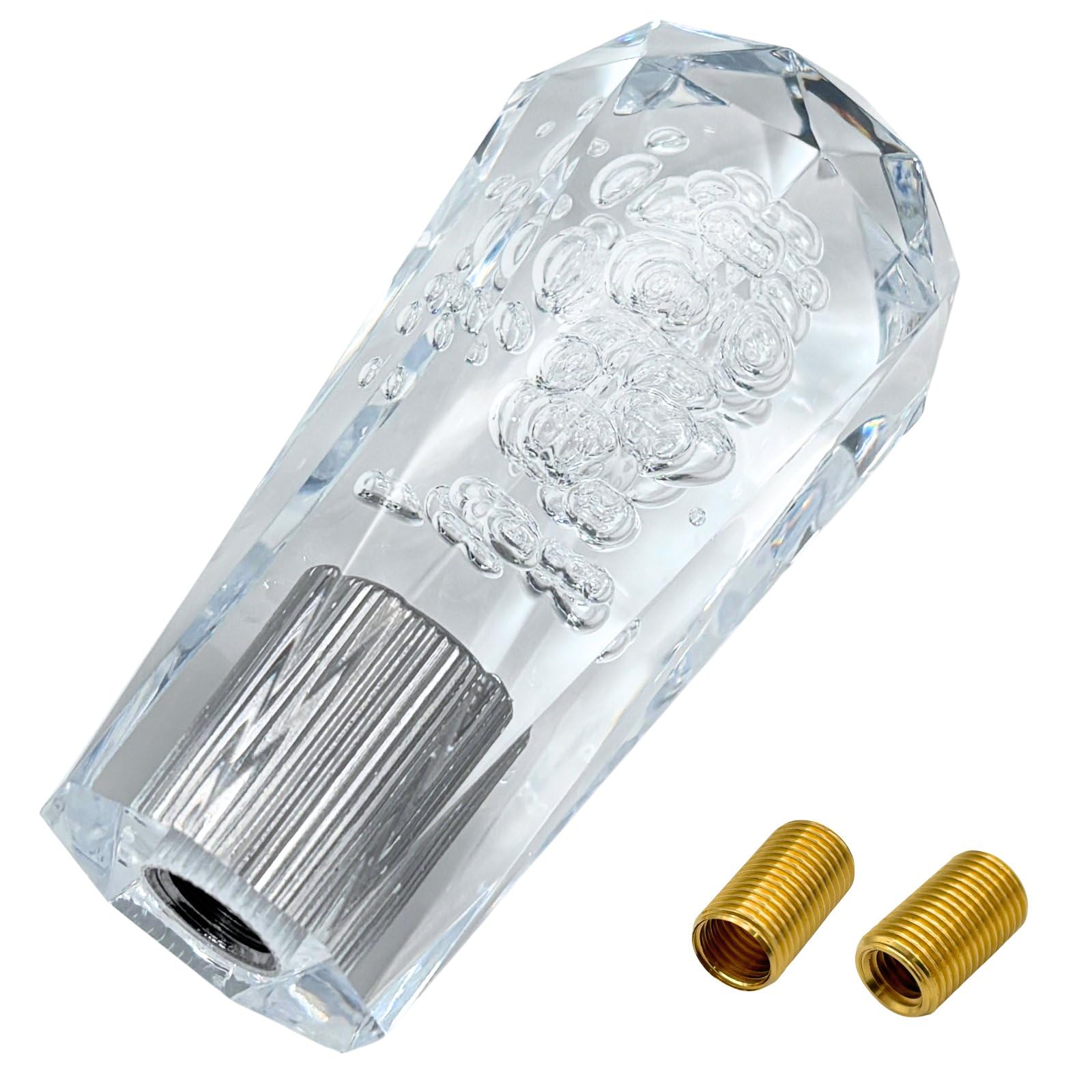 

MARUHADO Crystal Shift Universal Truck Shift with Conversion 10cm Knob, Octagonal, Lever, Adapter, M8, M10, M12, P1.25, MT, Clear,