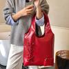 High End Large Capacity Red Bag Women Handbag 2025 New Autumn/Winter Single Shoulder Tote Bag Wedding Purse Designer Bag
