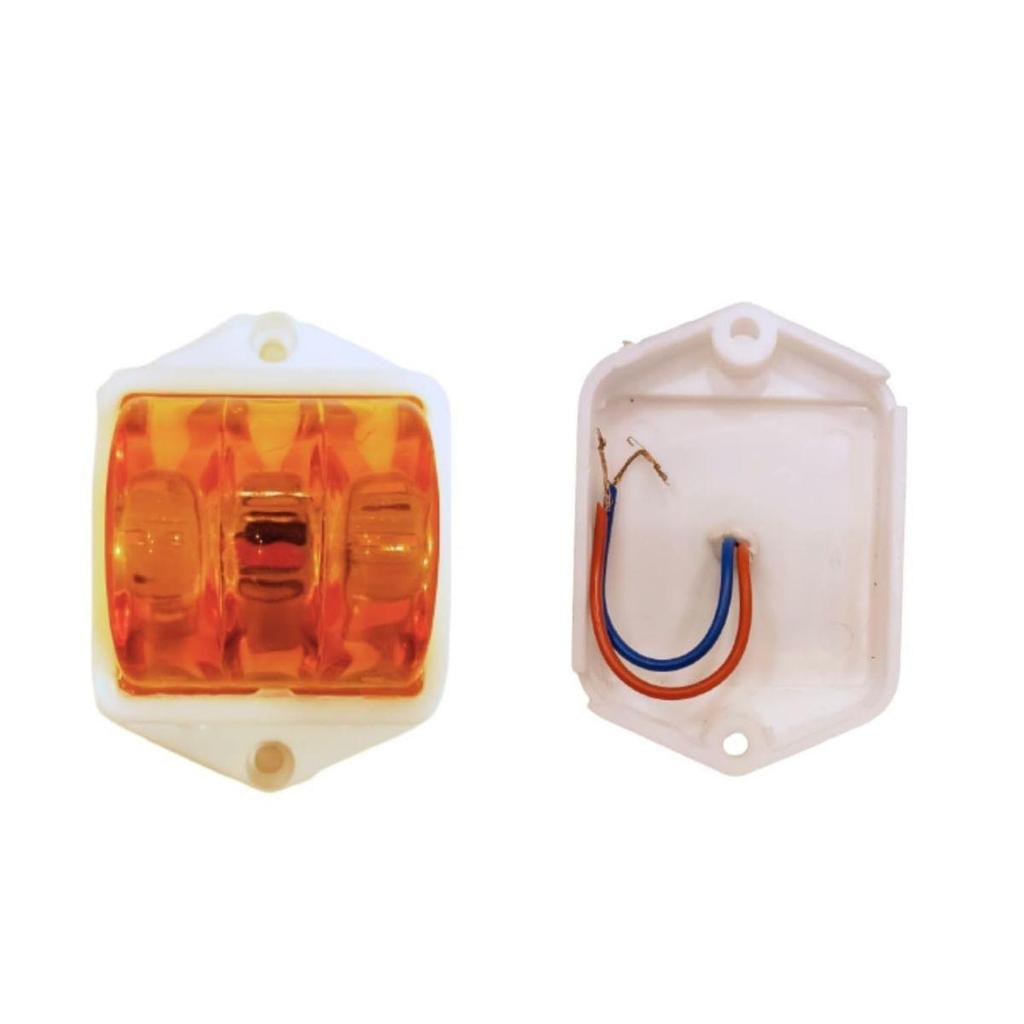 24V LED Clearance Lights Amber Color for Trucks Trailer RV Universal Fitment Outline Clearance Marker Light Set of 4 Pieces