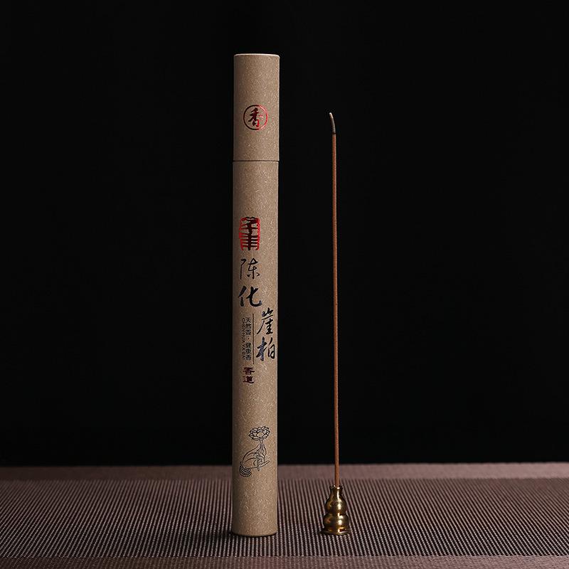 1Box Sandalwood / Agarwood / Mugwort / Cliff Cypress Incense Sticks With 1 Metal Incense Burner for Simple Home Decor