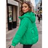 Short winter large size thickened multi-pocket padded jacket jacket