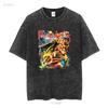 Mago De Oz Rock Band Graphic Short Sleeve Black Shirt Men Women Vintage Washed Streetwear Designer Clothes Stylish Slightly