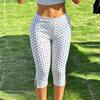 Women's Y2K Black Slim-Fit Cropped Trousers with Side Slits, Fitness Pants