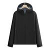 Unisex Soft Shell Fleece Ski Jacket - Waterproof, Stand Collar with Hood, Outdoor Sports and Workwear