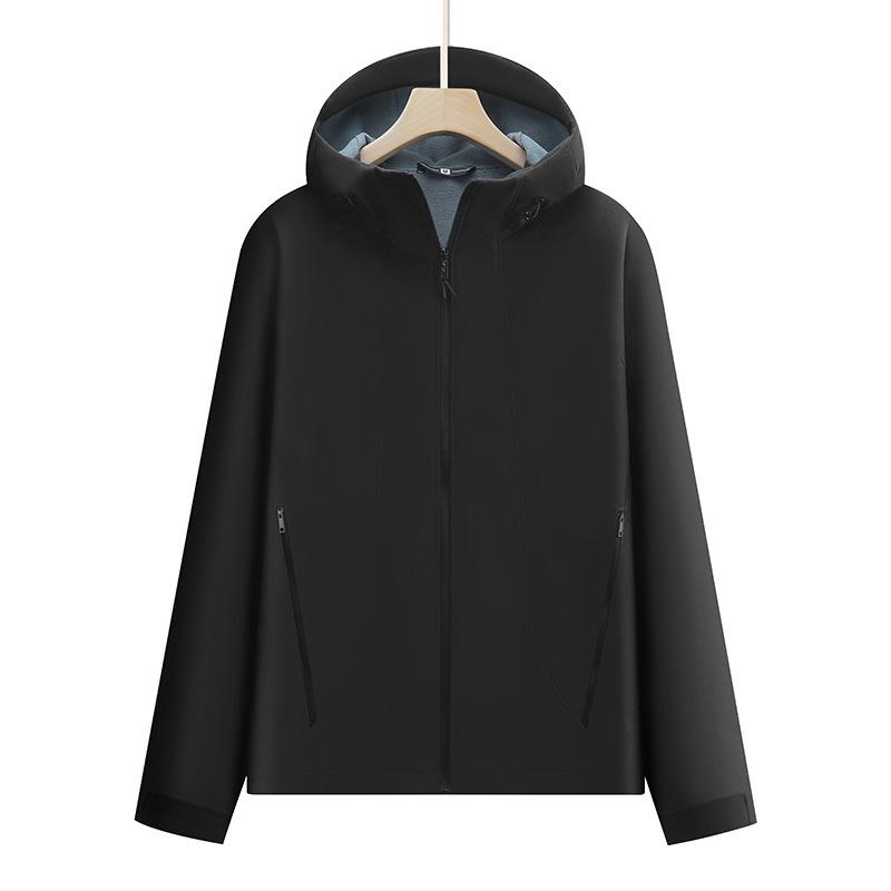 Unisex Soft Shell Fleece Ski Jacket - Waterproof, Stand Collar with Hood, Outdoor Sports and Workwear