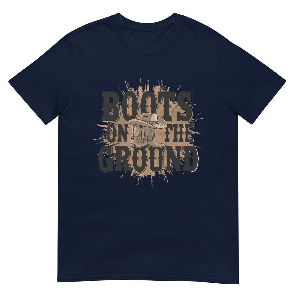 Boots On The Ground Western Cowboy Rodeo Country TShirt S