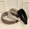 Elegant Solid Color Pleated Wide Headband - Versatile Korean Hair Accessory