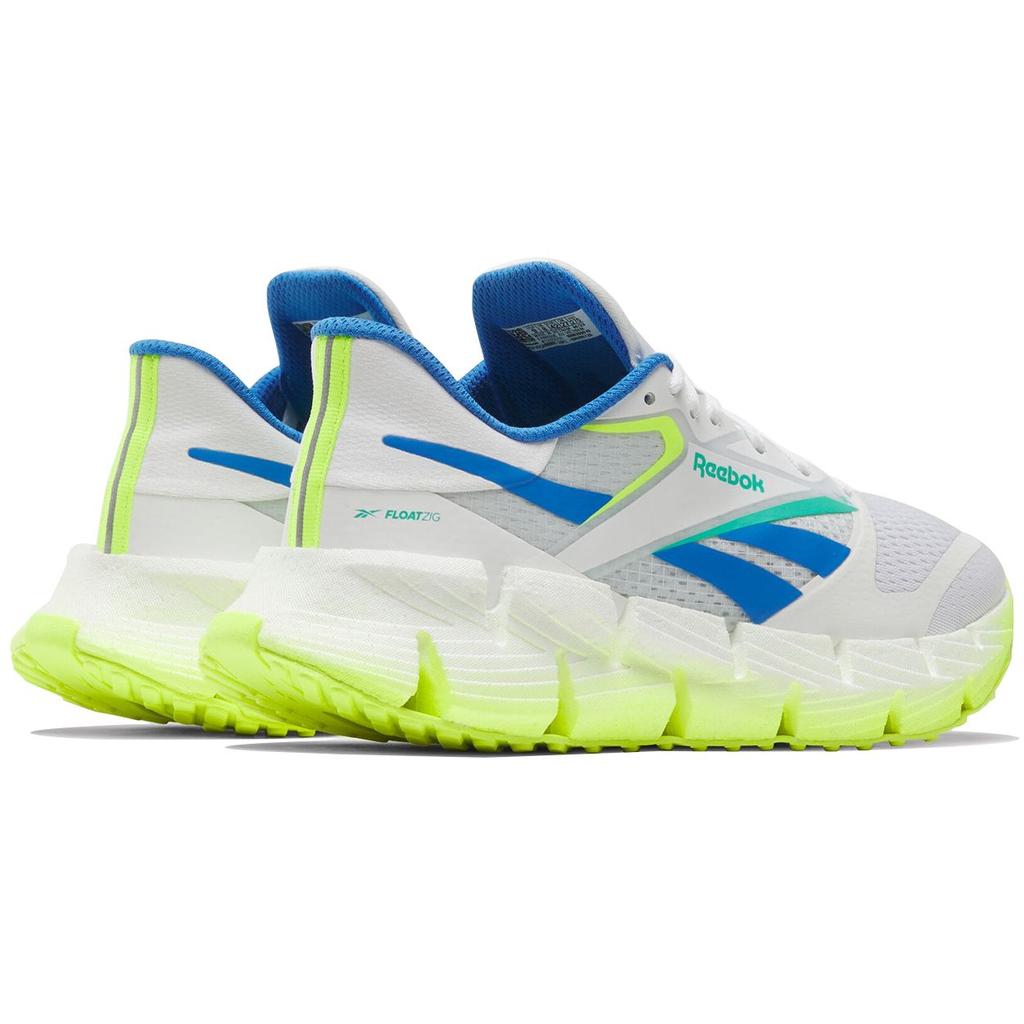 Reebok FloatZig 1 White Digital Lime Blue Men Sneakers Footwear-White Kinetic-Blue 100206728