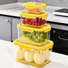 Airtight Transparent Food-Grade PET Refrigerator Organizer - Large Capacity