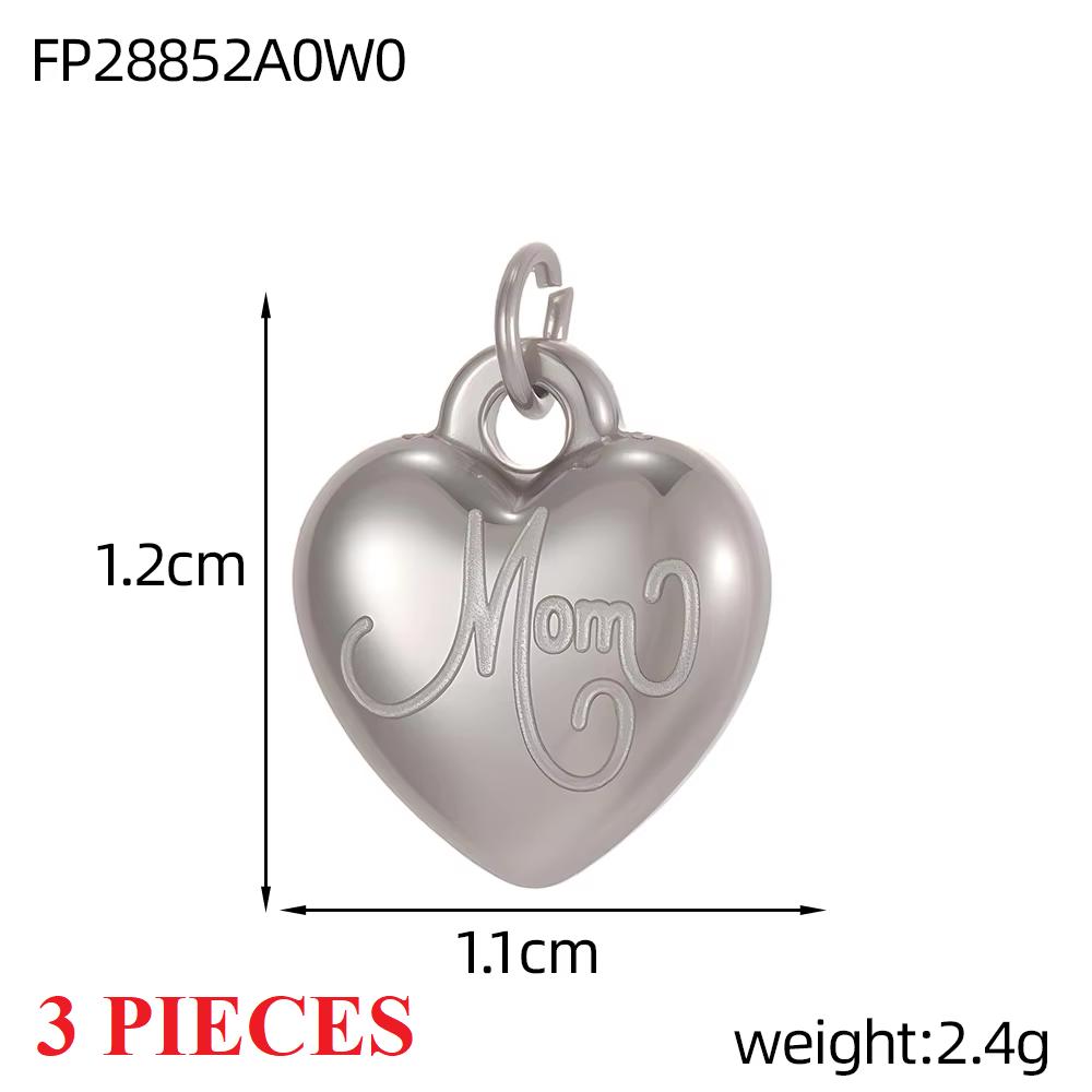 3PCS/LOT CARLIDANA Gold Plated Stainless Steel Charms, Flower Animal Heart Bow Pendants for DIY Necklace Jewelry Making