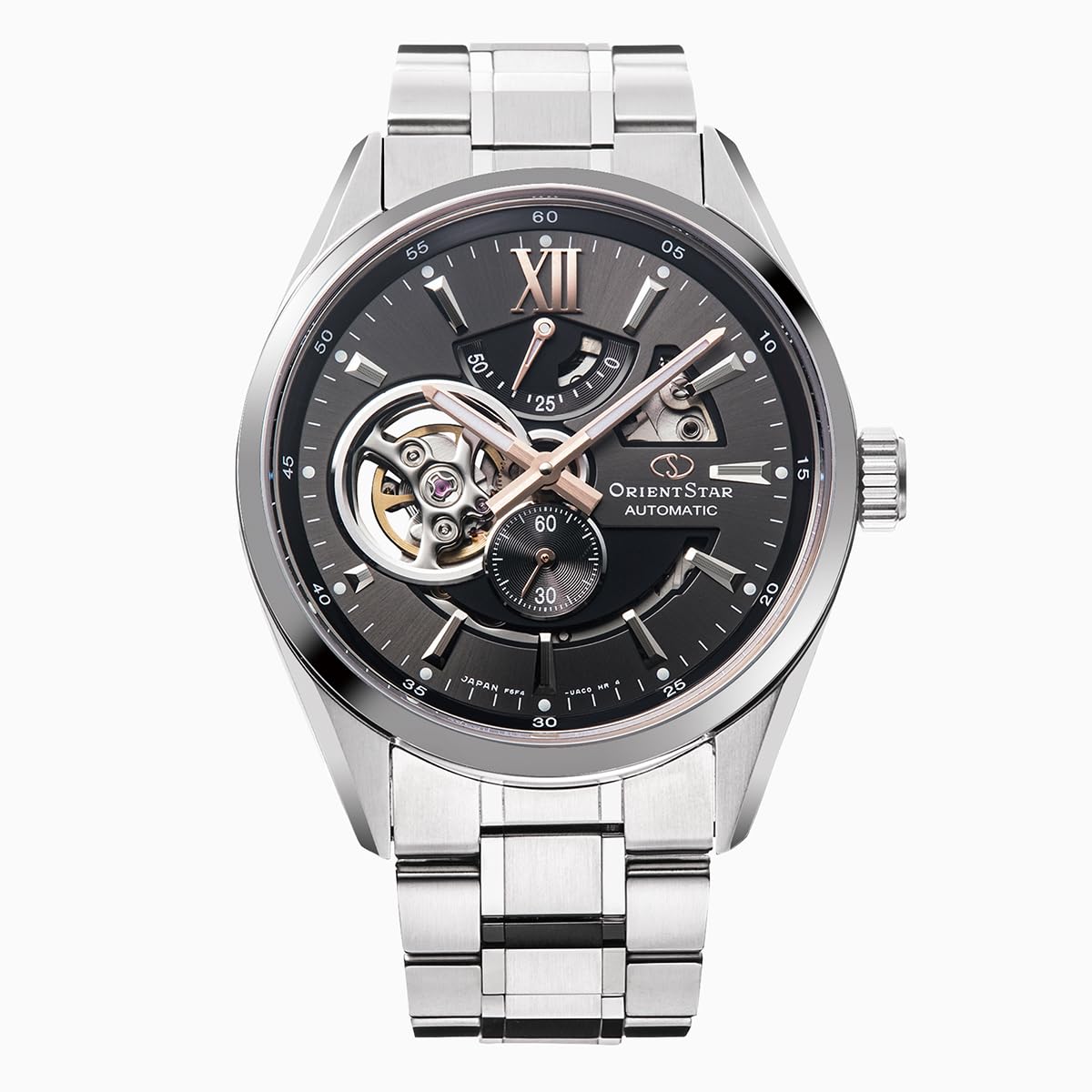

[ORIENT STAR] Автоматичний чоловічий годинник Modern Skeleton Open Heart Механічний, Зроблено в Японії, 2-річна гарантія, Модель RK-AV0005N, Сірий