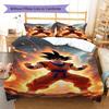 Biancheria da letto con motivo Son Goku, Set piumone Copripiumone Federa Regalo di compleanno per la casa (1 * copripiumino + 2 * federa, senza nucleo)