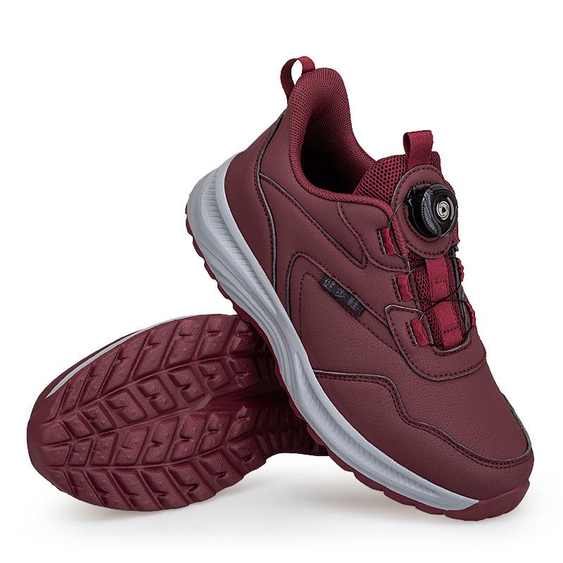 

Зимние и весенние новинки, обувь для ходьбы для пожилых людей с пряжкой, кожаная поверхность, нескользящая, легкая, для родителей 36