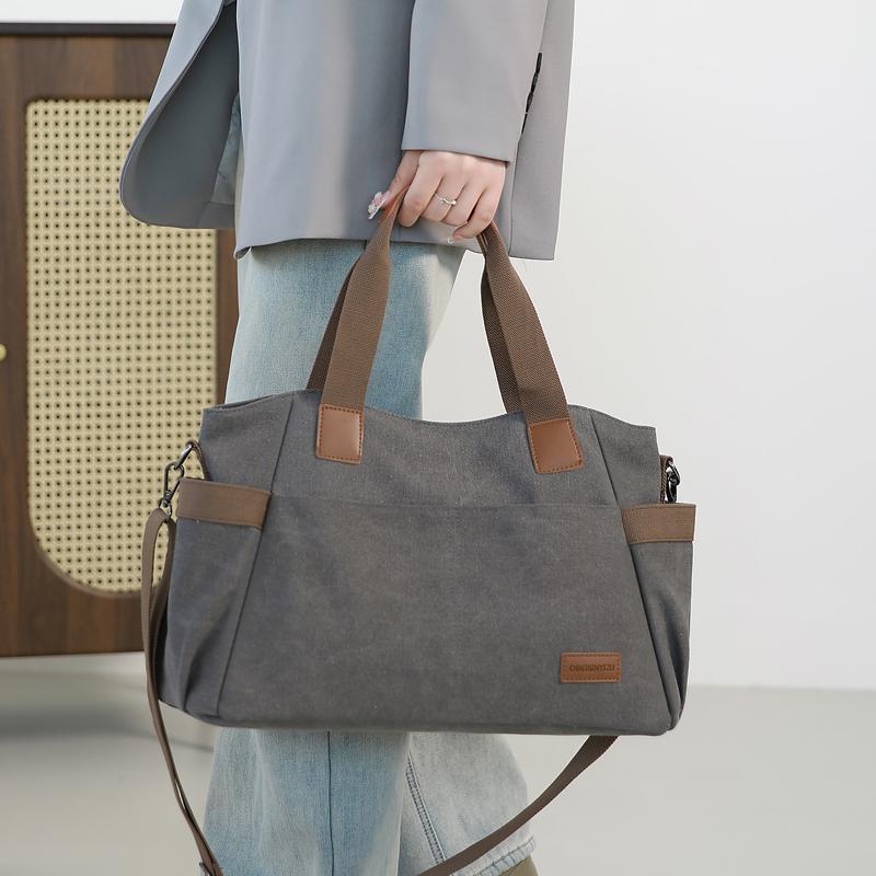 Women's Large Capacity Shoulder Bag Handbag Canvas Vintage Student Crossbody Bag