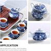 Ceramic Tea Pot Blue and White Porcelain Teapot Chinese Tea Kettle Water Kettle Decorative Floral Teapot Tea Jug Coffee Pot for Stove Water Coffee