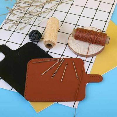 Kit de herramientas de costura de cuero, 28 Uds., punzones, dedal, cunas, hilo encerado, agujas de costura