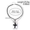 Fashion Multi-layer Cross Pendant Necklaces for Women Men Metal Steampunk Choker Necklace Hip Hop Jewelry Gifts