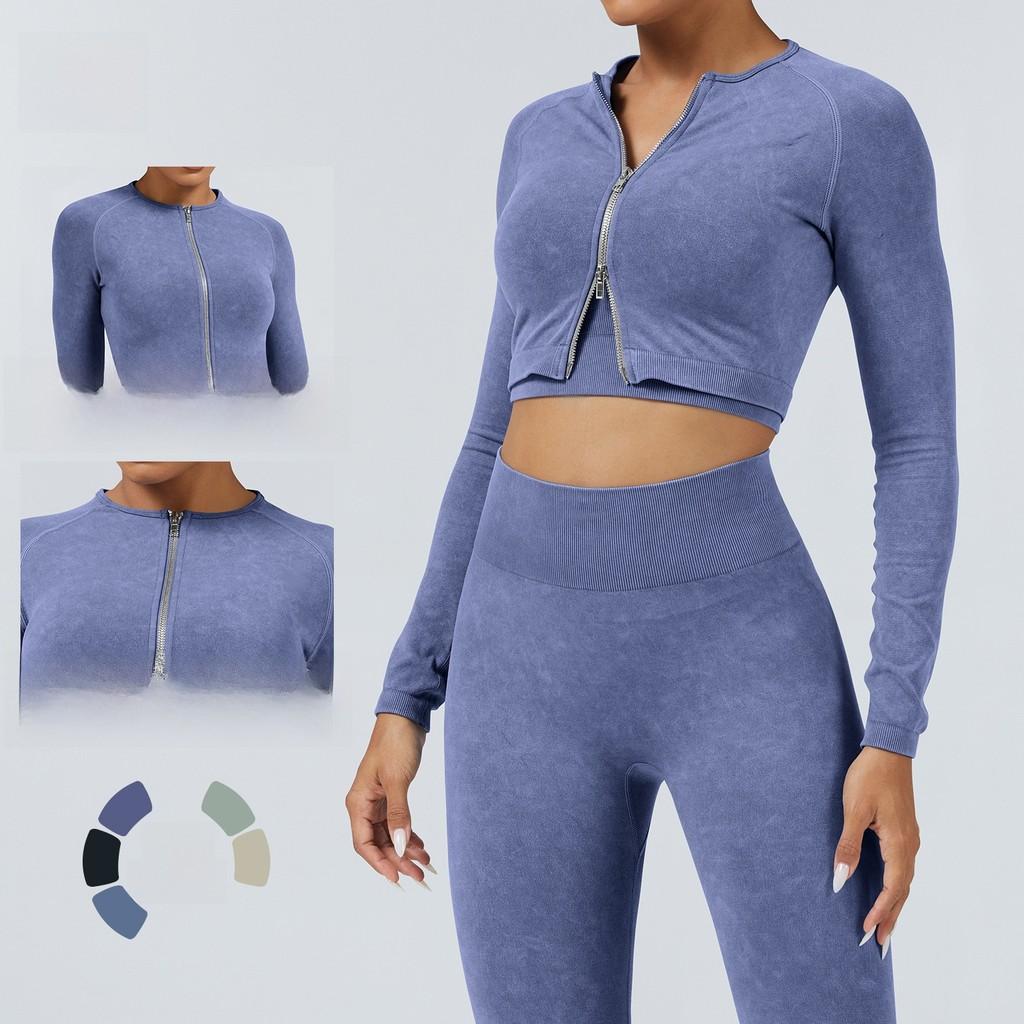Aerobes Fitness-Set Mit Feuchtigkeitsableitendem Stoff Für Damen Laufen Und Yoga