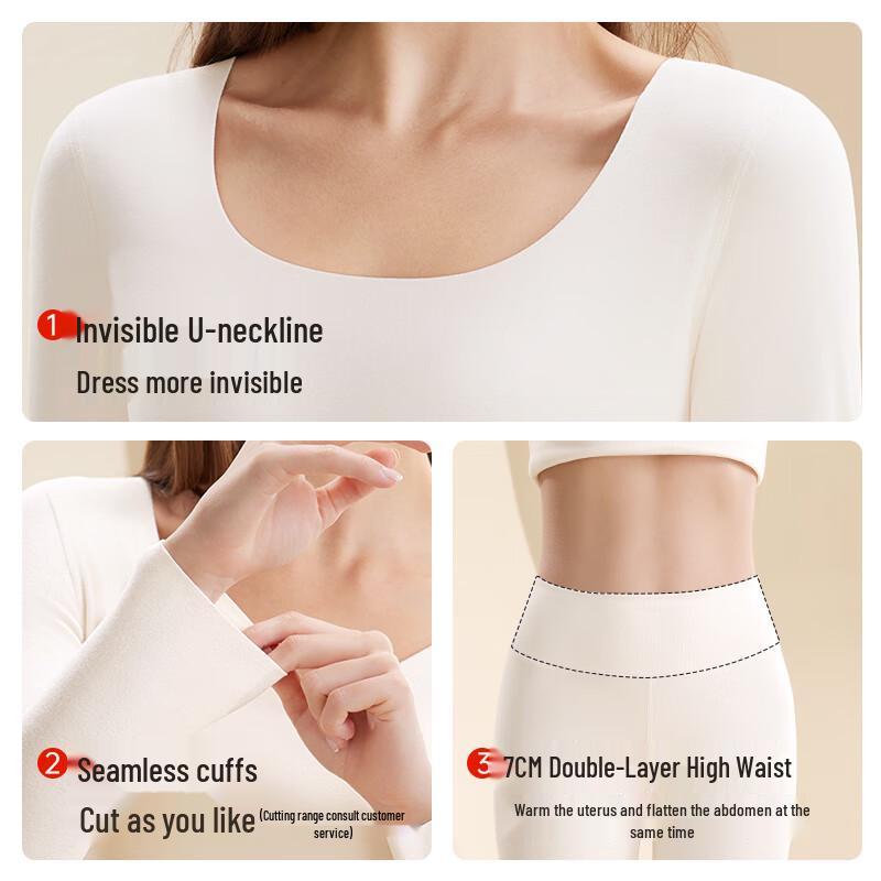 Audifen Women's Seamless Thermal Underwear Set