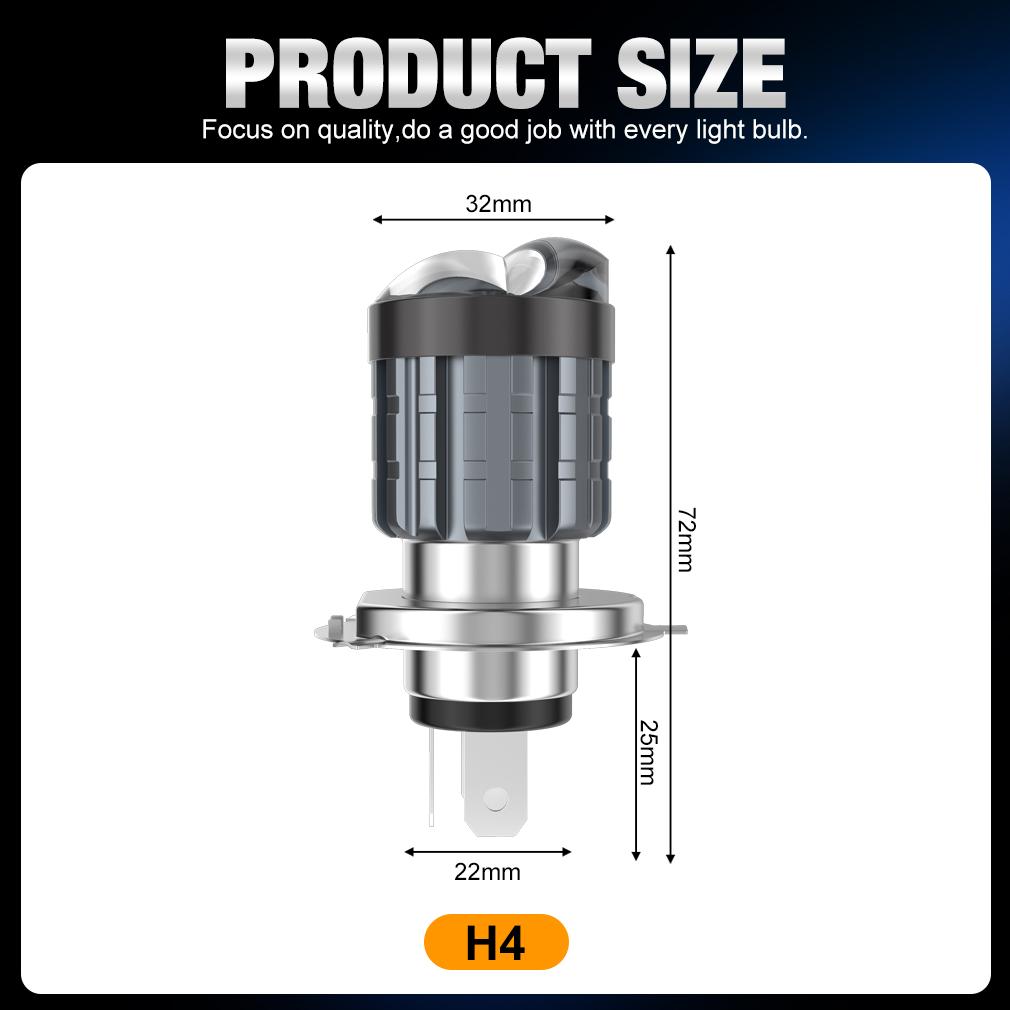 1Pc 30000Lm H4 LED Moto H6 BA20D LED Motorrad Scheinwerfer Birne CSP Doppel Projektor Objektiv Weiß Gelb Hallo Lo Lampe Roller Zubehör Licht DC 12V