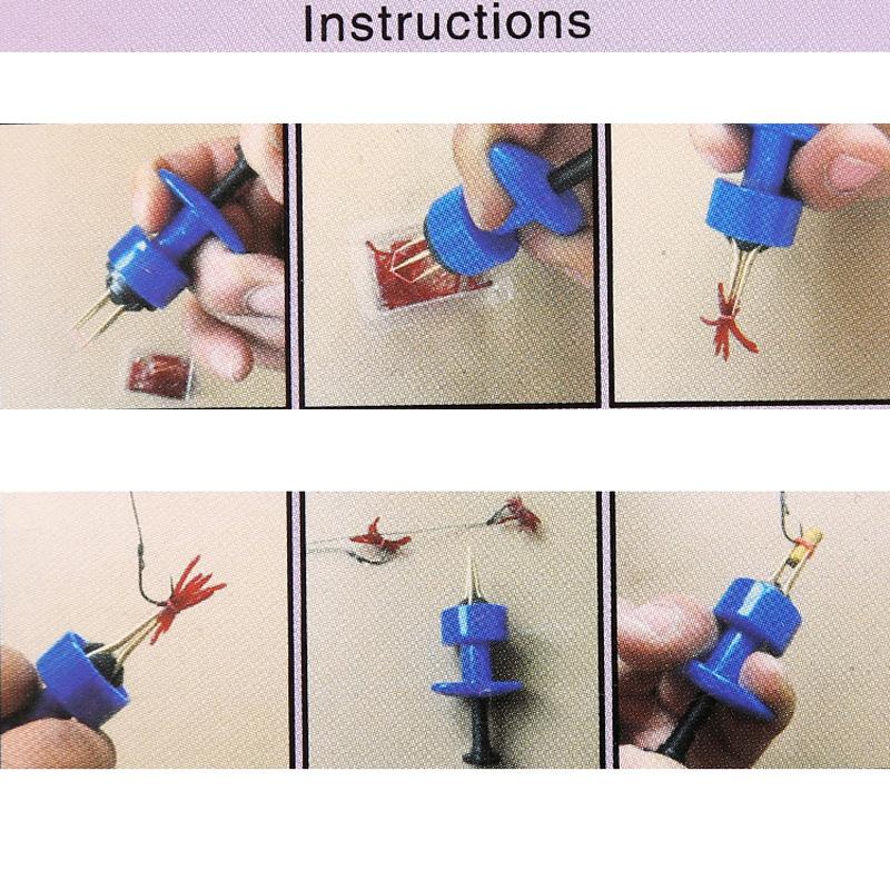 1Set Earthworm Bloodworm Clip Particles Bait Clip Red Worm Bait Clip Fishing Tackle Fishing Tools Fishing Baits Elastic