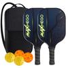 Pickleball-Schläger 2er-Set, Fiberglas-Pickleball-Set mit Pickleball-Schlägern und Tragetasche, Pickleball-Geschenke für Anfänger, Pickleball-Schläger-Set