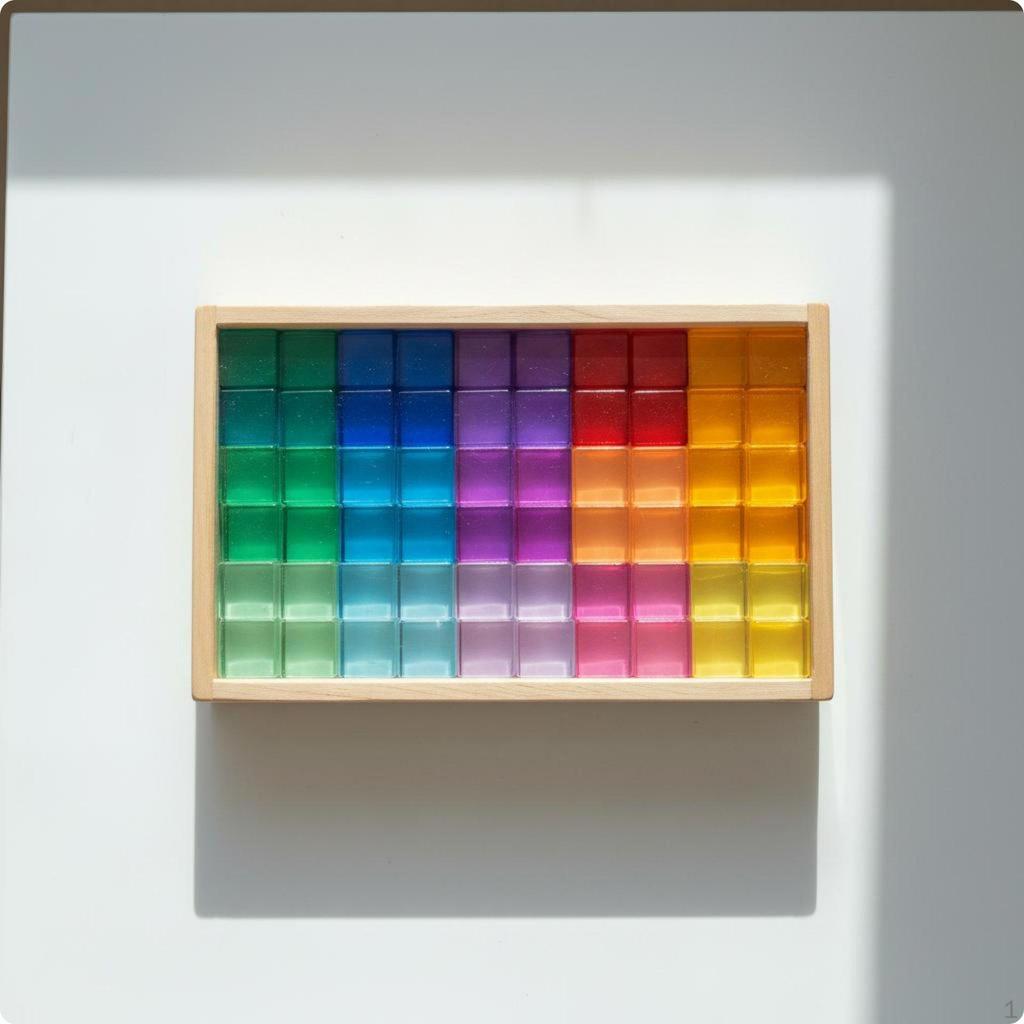 Acrylic Building Blocks Stacking toy Sensory Light PanelTransmitting Transparent Color for