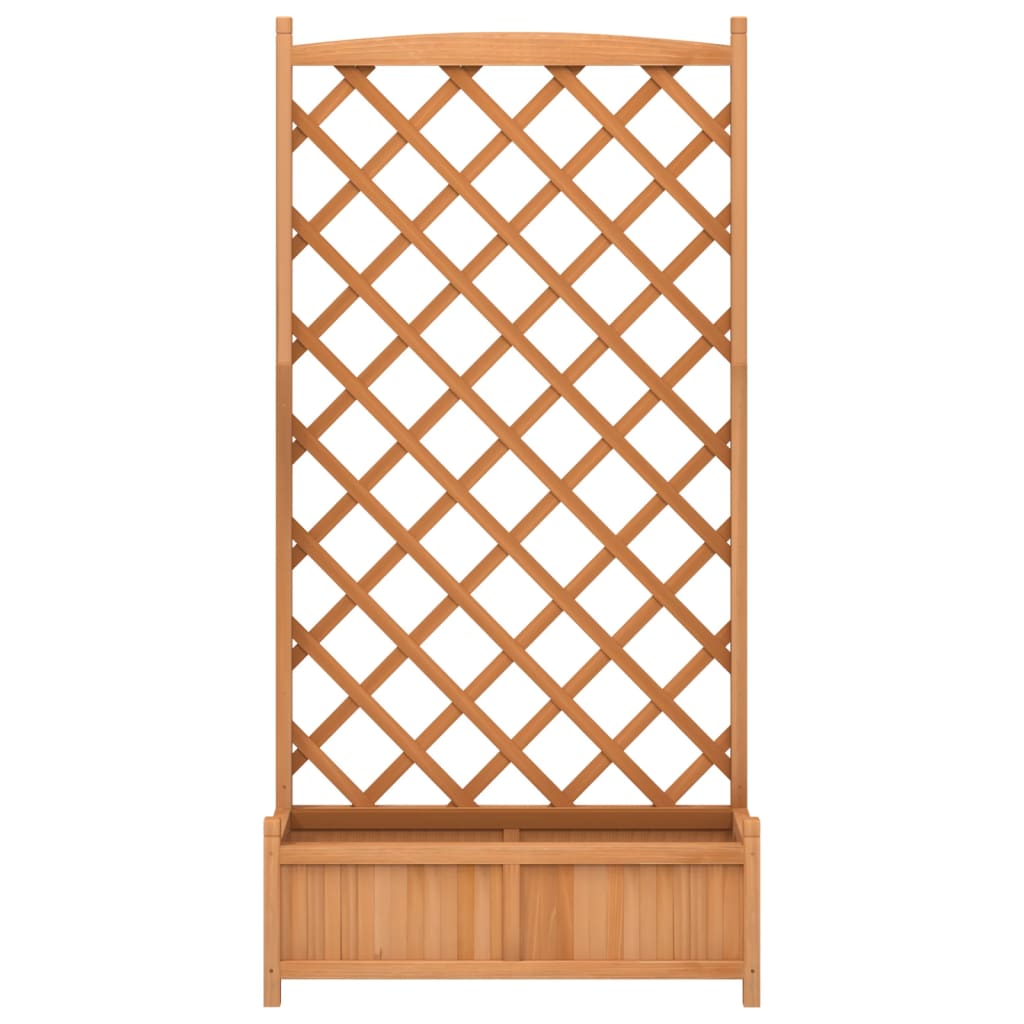 vidaXL Pflanzkübel mit Spalier Braun Massivholz Tanne