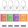 Zip Seal Pouch Cruise Luggage Tag Holders Waterproof Steel Wire Cable Loop Ship Ticket Card Sleeve PVC Clear Cruise Tags