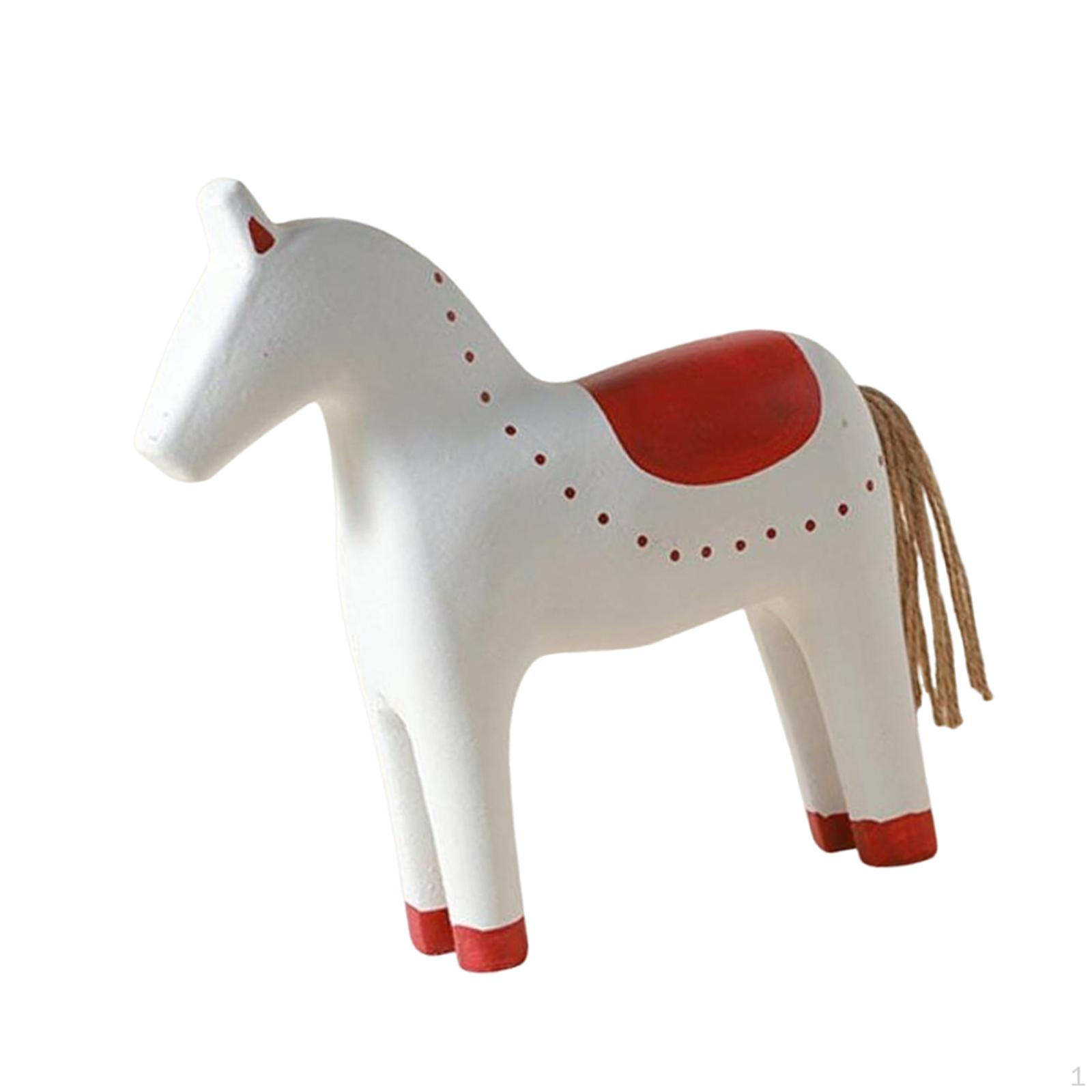 

Christmas Table Decoration Made of , Horse Figurine Animal Sculpture for The Office 16cmx4.5cmx18cm