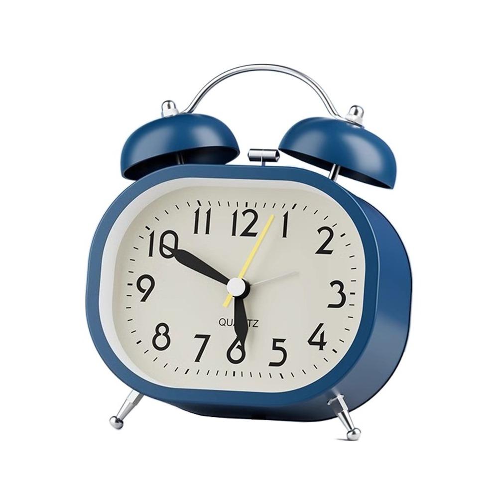 Metal Design Metal Alarm Clock Silent Operation Mechanical Clock  Deep Sleepers