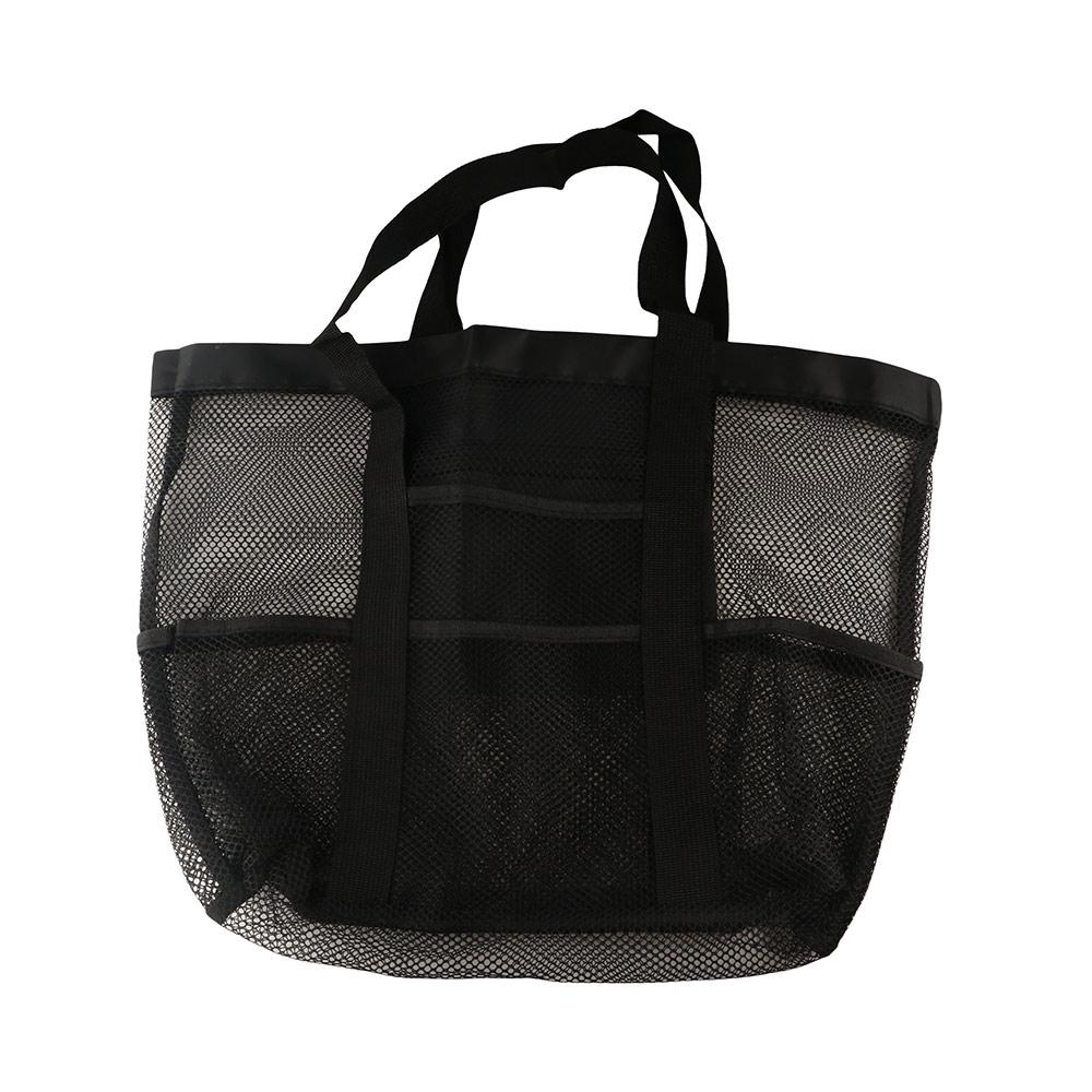 PVC Mesh Beach Bag Zipper Swimming Tote Bag Storage Bag Hollow Out Handbag  School
