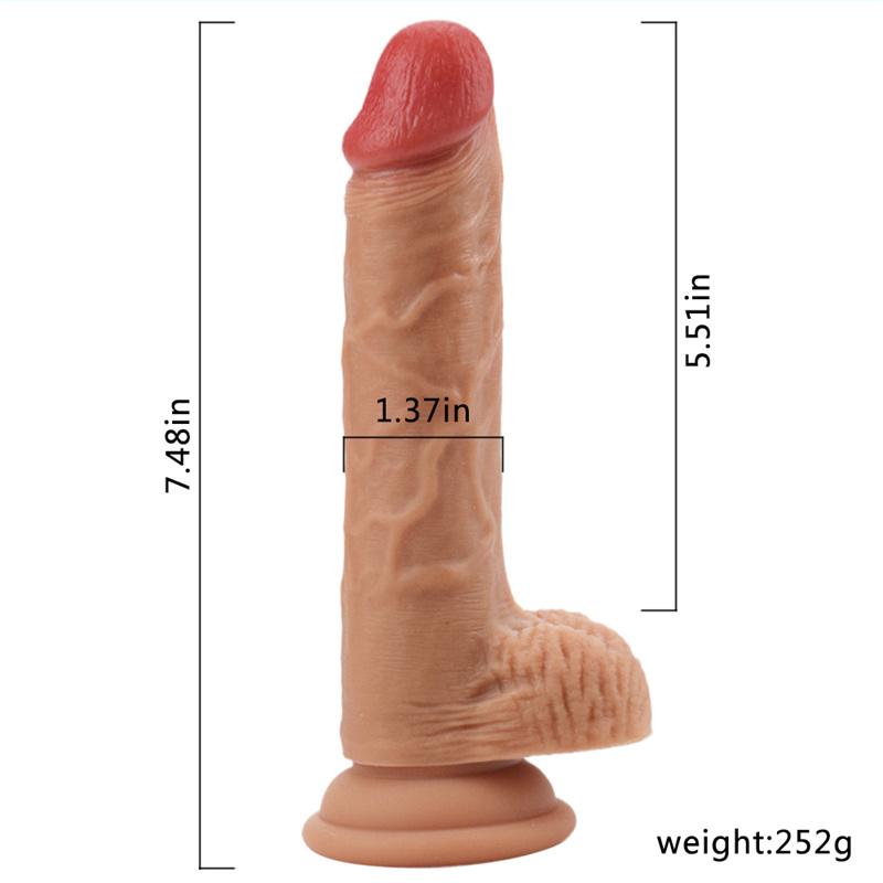 Liquid Silicone Soft Simulation Penis Wearable Pants Suction Cup for Men and Women Manual Dildo Masturbation Sex Tool