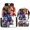 Battle of the Twin Cities Arcane Children's School Bag Pencil Case Backpack Elementary School Cartoon Backpack Three-piece Set