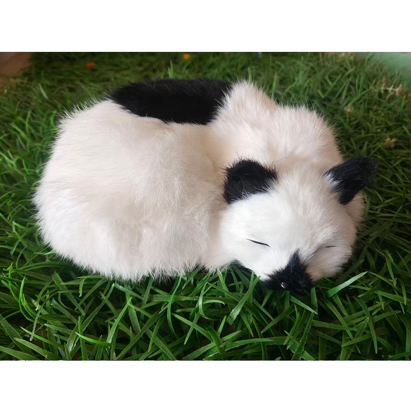 Ev Dekorasyonu İçin El Yapımı Gerçek Kürk Kedi Model Peluş Süs