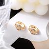 Exquisite Micro-Set Colored Diamond Flower Earrings - Light Luxury Zircon Women's Accessories.