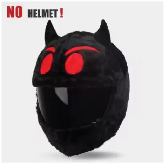 Cartoon Plush Animal Motorcycle Full Helmet Cover Funny Fabric Protection Soft Motorcycle Accessories