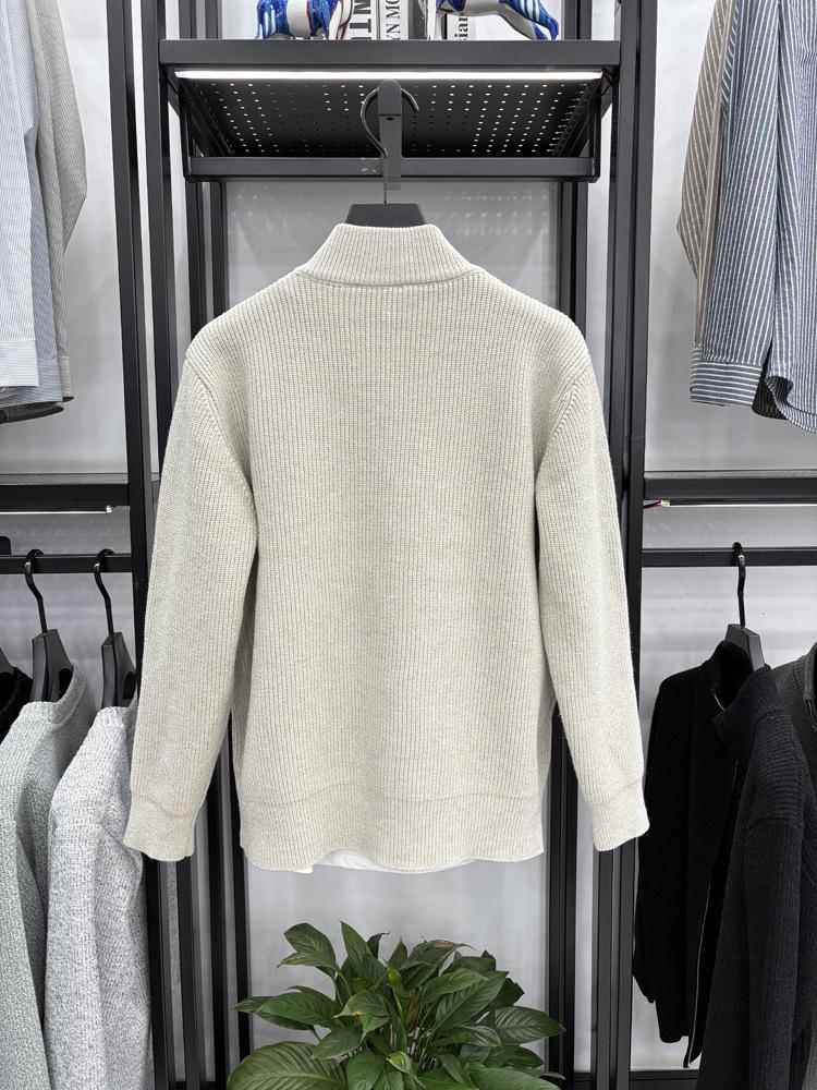 Men's High-Quality Wool Knit Zipper Cardigan - Thick, Trendy, Loose-Fit for Autumn/Winter
