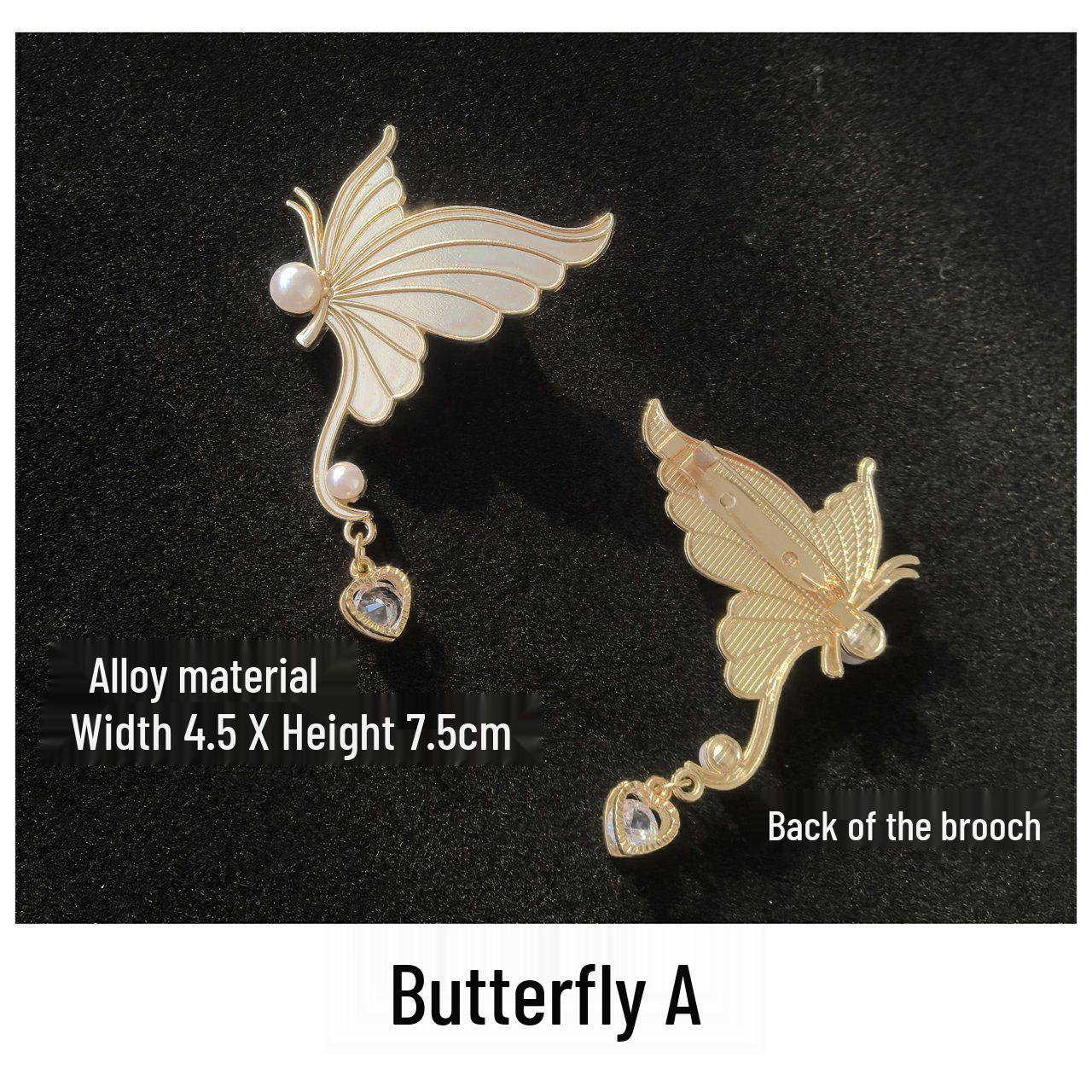 Cloisonné Imitation Kingfisher Feather Brooch: Enamel, Mother-of-Pearl, Handmade Without Gold Wire Inlay Brooch Box